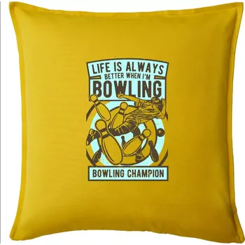 Polštář Bowling Champion - Polštář 50x50 - 50x50 - Pouze potah ( Žlutá )