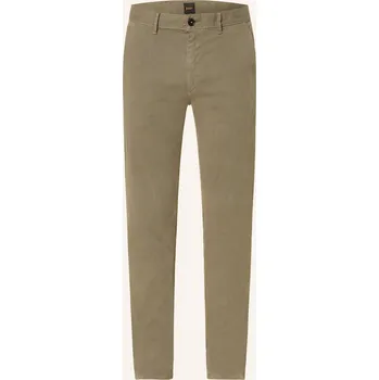 Pánské kalhoty Boss Pánské Chino Kalhoty Slim Fit, tmavě zelená, 32
