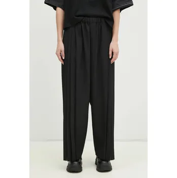 Dámské kalhoty Kalhoty s příměsí vlny Undercover Pants dámské, černá barva, široké, high waist, UP1E1501, XS, 99X