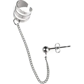 Náušnice Single náušnice Parallel s řetízkem a záušnicí