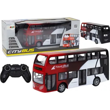 RC model auta Mamido Dvoupatrový dálkově ovládaný RC autobus se světly