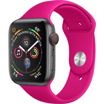 Řemínek na hodinky AW Jednobarevný řemínek na Apple Watch - Garnet red Šířka uchycení řemínku: 44/45/46/49mm, Délka řemínku: Pánský - M/L (15 - 21cm), Barva: Garnet red IR-MJ01-069