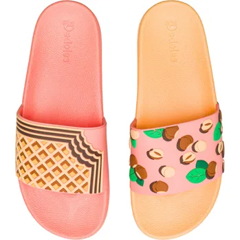 Dámská móda Veselé pantofle Oříškový sušenek