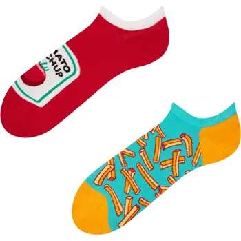 Dámské ponožky Veselé ponožky do tenisek Hranolky s kečupem