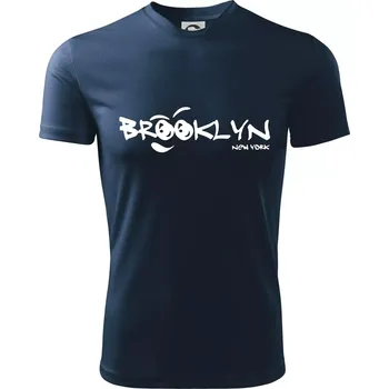 Brooklyn úsměv - Dětské triko sportovní (dresovina) - 134 cm/8 let ( Námořní modrá (velmi tmavá - téměř černá) )