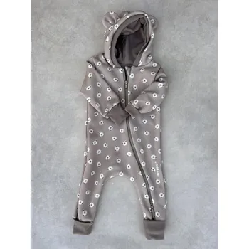 Dětský overall ANDY Boom Dětský teplákový overal Little Bear béžový rostoucí velikost: 62/68