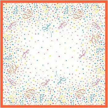 Jednorázový ubrus Ubrus 84 x 84 cm Dunisilk CONFETTI (20 ks)