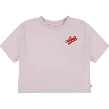Chlapecké tričko Dětské bavlněné tričko Levi's BOXY MEET AND GREET růžová barva, 3EN561 03X, vel. 104