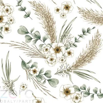 Papírový ubrousek Ubrousky 'Daisy' 33x33 cm 3N (20 ks) - pampová tráva