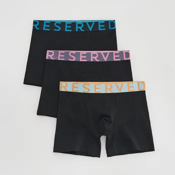 Reserved - Sada 3 boxerek long - černý - 035ES-99X - 035ES-99X-XXL