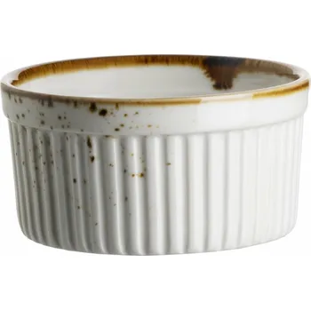 Mäser Zapékací miska Pintar White hnědé tečky 9 cm, hnědá