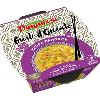 Hotové jídlo DimmidiSì Polévka s kuřecím masem a sójou Edamame
