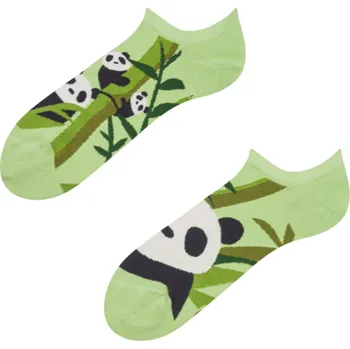 Dámské ponožky Veselé ponožky do tenisek Pandy a bambus