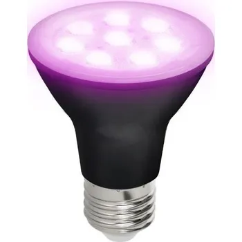 Žárovka LED Žárovka pro růst rostlin PLANTY E27/7W/230V 1200K černá