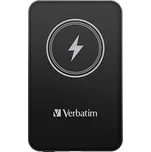 Verbatim, power banka s bezdrátovým nabíjením, 5V, nabíjení telefonu, 32240, 5 000mAh, magnetické připevnění, černá