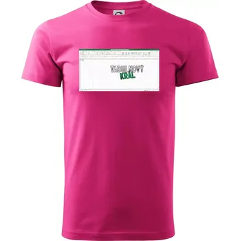 Tabulkový král - Klasické pánské triko vyšší gramáže - XS ( Purpurová )