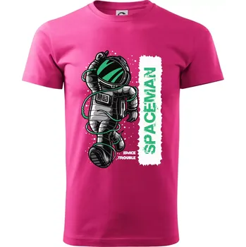 Spaceman trouble - Klasické pánské triko vyšší gramáže - XS ( Purpurová )