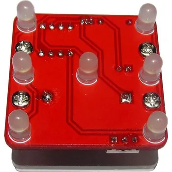 Elektronická stavebnice Hrací kostka elektronická vibrační červená, STAVEBNICE