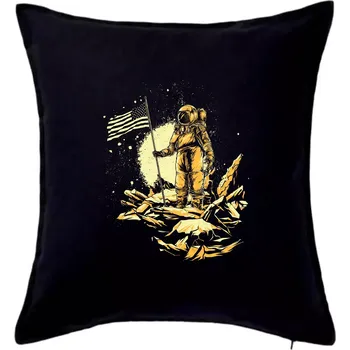 Polštář The American Astronaut - Polštář 50x50 - 50x50 - Pouze potah ( Černá )