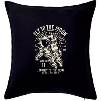 Polštář Fly To The Moon - Polštář 50x50 - 50x50 - Pouze potah ( Černá )