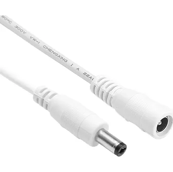 Prodlužovací kabel Prodlužovací kabel DC 5,5x2,1mm, bílý 1 m