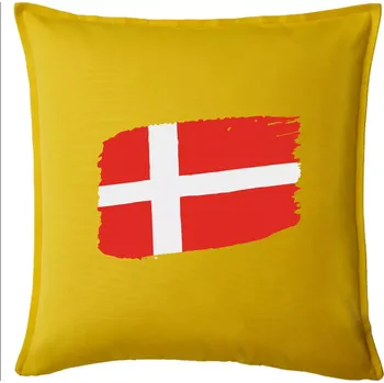 Polštář Dánsko vlajka - Polštář 50x50 - 50x50 - Pouze potah ( Žlutá )