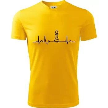 Chlapecké tričko EKG Šachové figurky - Střelec - Dětské triko sportovní (dresovina) - 134 cm/8 let ( Žlutá )
