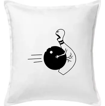 Polštář Koule vs kuželka - Polštář 50x50 - 50x50 - Pouze potah ( Bílá )