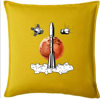 Polštář Raketoplán Mars - Polštář 50x50 - 50x50 - Pouze potah ( Žlutá )