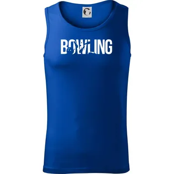 Bowling nápis kuželky - Tílko pánské Core - M ( Královská modrá )