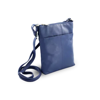 Kabelka Arwel Kožená zipová minikabelka - česká výroba; modrá