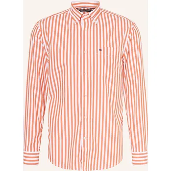 Pánská móda Tommy Hilfiger Pánská Košile Regular Fit, oranžová / bílá, 46