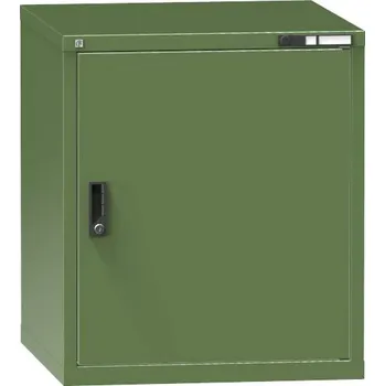 Dílenská skříňka KOMBI, v x š x h: 840 x 731 x 780 mm, 1 x dvířka, barva zelená RAL6011