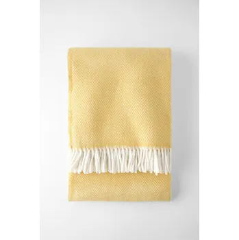 deka Medově žlutý pléd s podílem bavlny Euromant Skyline, 140 x 180 cm ID_100159