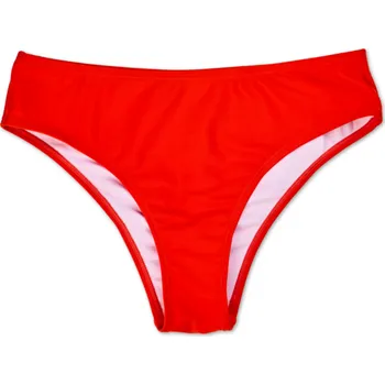 Dámské plavky Zářivě červené plavkové kalhotky se zvýšeným pasem