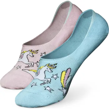 Dámské ponožky Veselé ťapky Duhový jednorožec