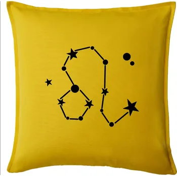 Polštář Souhvězdí - Leo - Lev - Polštář 50x50 - 50x50 - Pouze potah ( Žlutá )