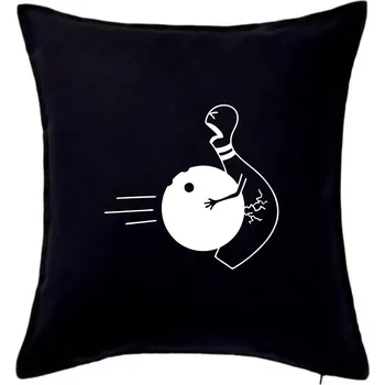 Polštář Koule vs kuželka - Polštář 50x50 - 50x50 - Pouze potah ( Černá )