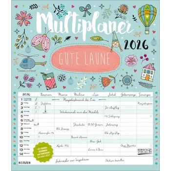 Multiplaner - Gute Laune 2026 - Korsch Verlag