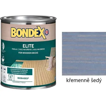 Olej na dřevo BONDEX ELITE napouštěcí olej na dřevo 0.75 l Křemenně šedý