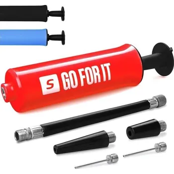 Běžecký pás Sportbit míčová pumpa se 2 jehlami, 2 tryskami, prodlužovací hadice – pumpa na míče na sportovní