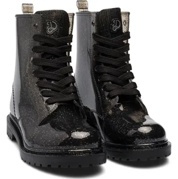 Dámské holínky Černé třpytivé dámské gumáky