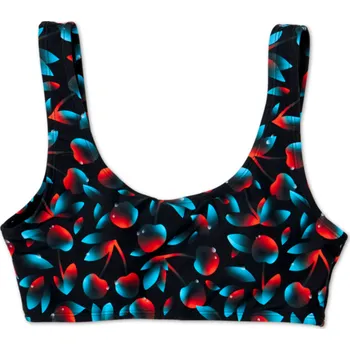 Dámské plavky Veselý sportovní vrchní díl plavek Tmavé třešně