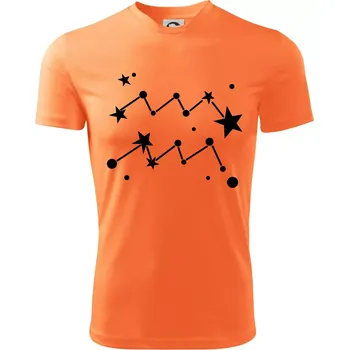 Chlapecké oblečení Souhvězdí - Aquarius - Vodnář - Dětské triko sportovní (dresovina) - 134 cm/8 let ( Neon mandarine )