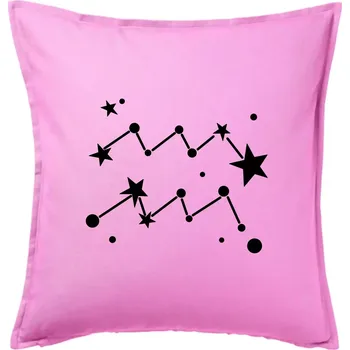 Polštář Souhvězdí - Aquarius - Vodnář - Polštář 50x50 - 50x50 - Pouze potah ( Růžová )