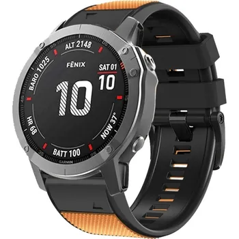 Příslušenství k chytrým hodinkám VSECHNONAMOBIL 63117 ROUGH Řemínek pro Garmin Fenix 7 Pro / 7 Pro Solar / 7 Pro Sapphire černý-oranžový