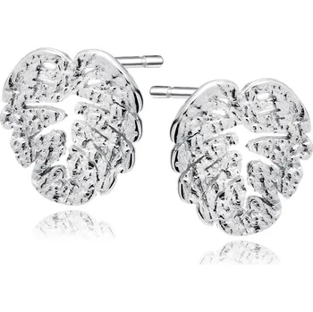 Náušnice Stříbrné náušnice listy - Meucci SLE462