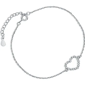Náramek Stříbrný náramek se srdíčkem - Meucci SLB056