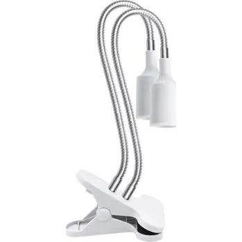 Čtecí lampička Flexibilní stolní lampa s klip. pro pěstování rostlin PLANTY 2xE27/30W/230V bílá