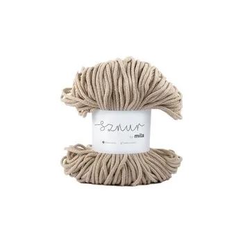 Příze Bavlněná šnůra MILA&nbsp;3&nbsp;mm - béžová světlá